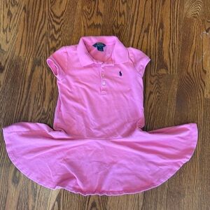 Girls Polo Ralph Lauren Pink Twirl Dress Size 6